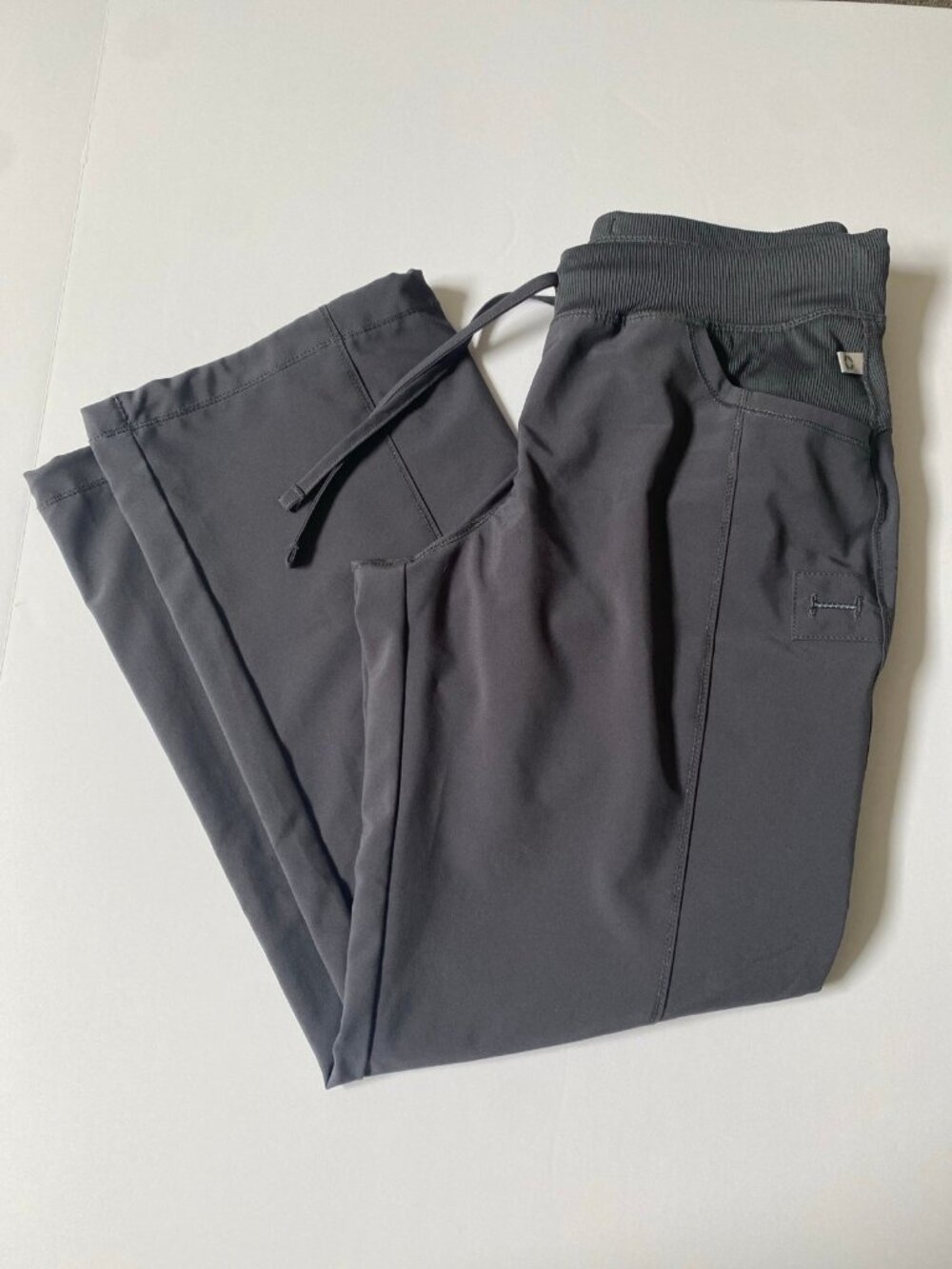 Cherokee Infinity Charcoal Pewter Grey Scrub Uniform Pants Size Medium Petite